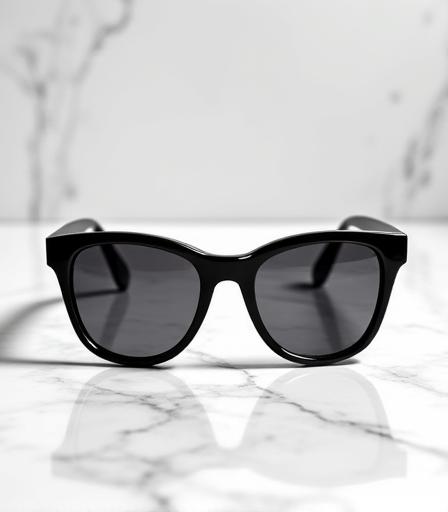 Modern black frame sunglasses